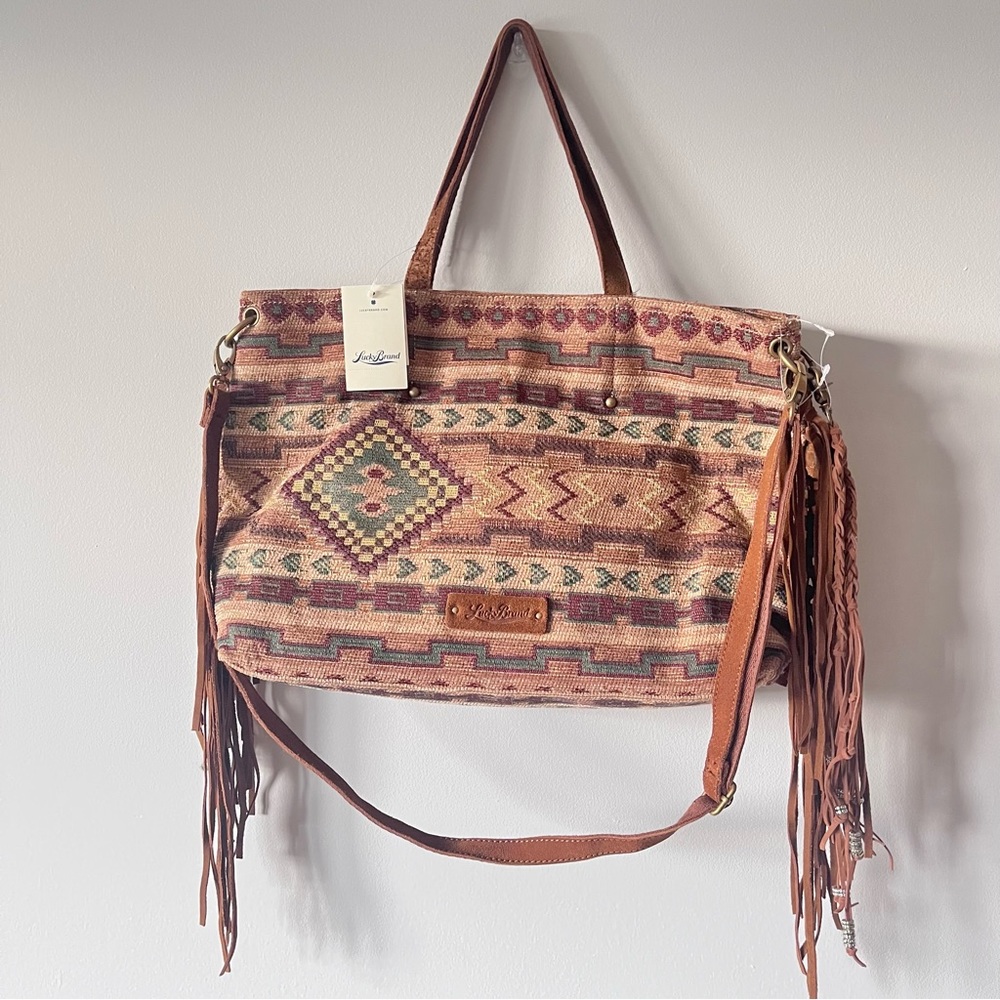 NWT Lucky Brand Fleetwood boho hand tote bag